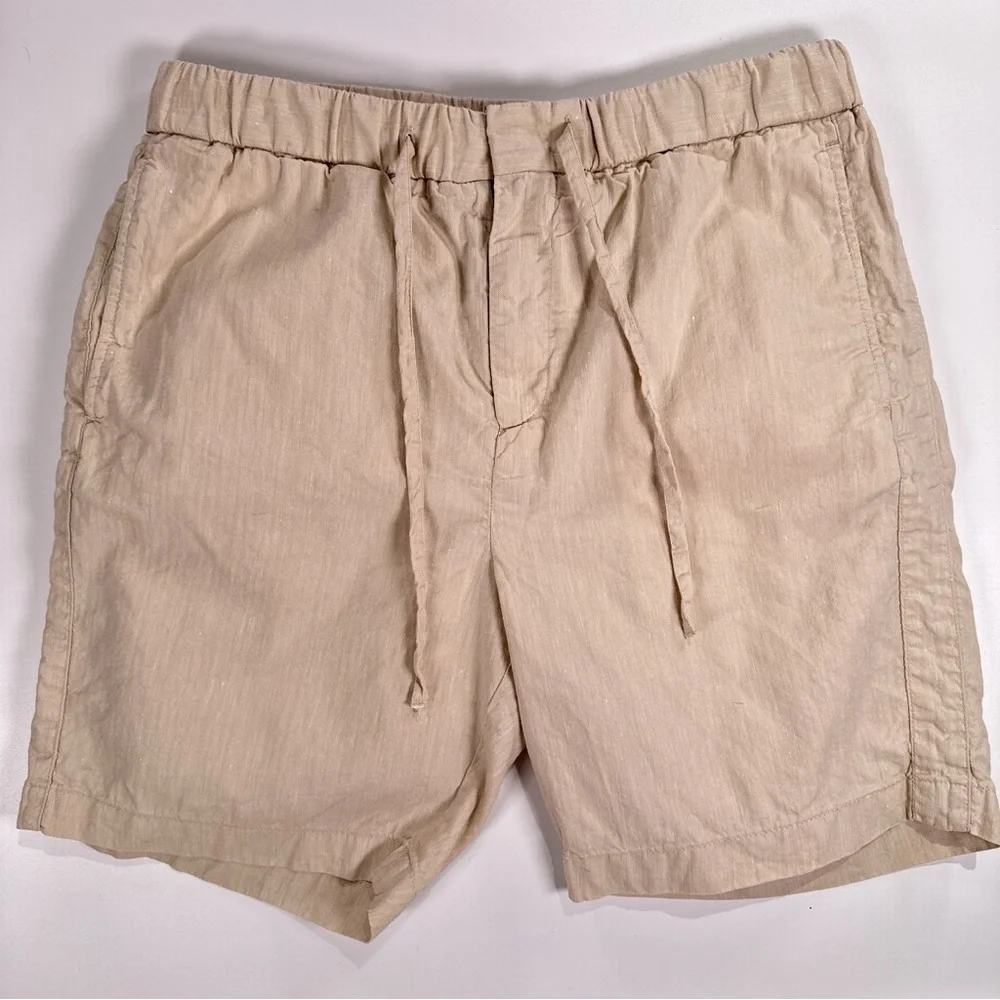 Frescobol Carioca Men’s Drawstring Linen Shorts 34
